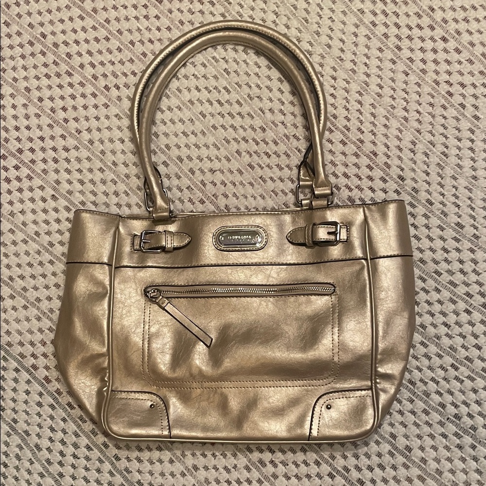 Franco Sarto Gold Handbag/Purse